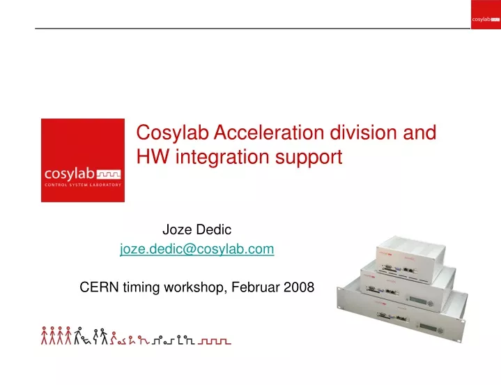 cosylab acceleration division and hw integration support