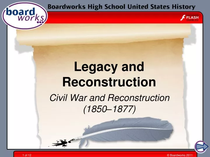 legacy and reconstruction