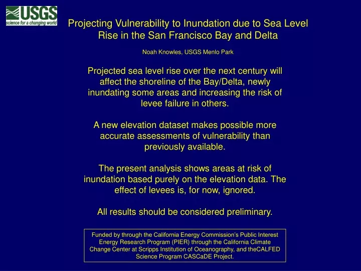 projecting vulnerability to inundation