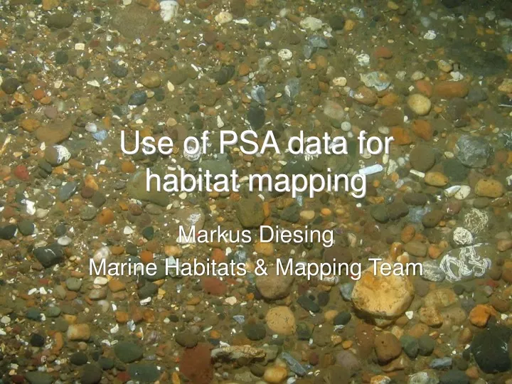 use of psa data for habitat mapping