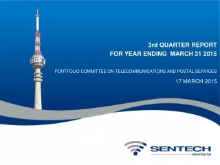3rd QUARTER REPORT  FOR YEAR ENDING  MARCH 31 2015