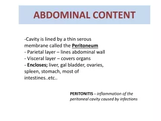 ABDOMINAL CONTENT