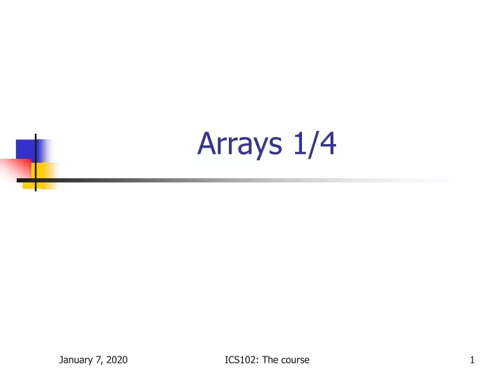arrays 1 4