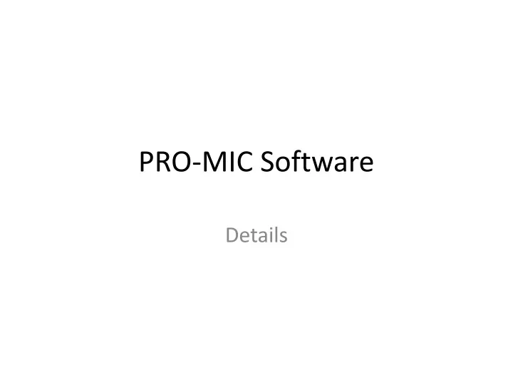 pro mic software