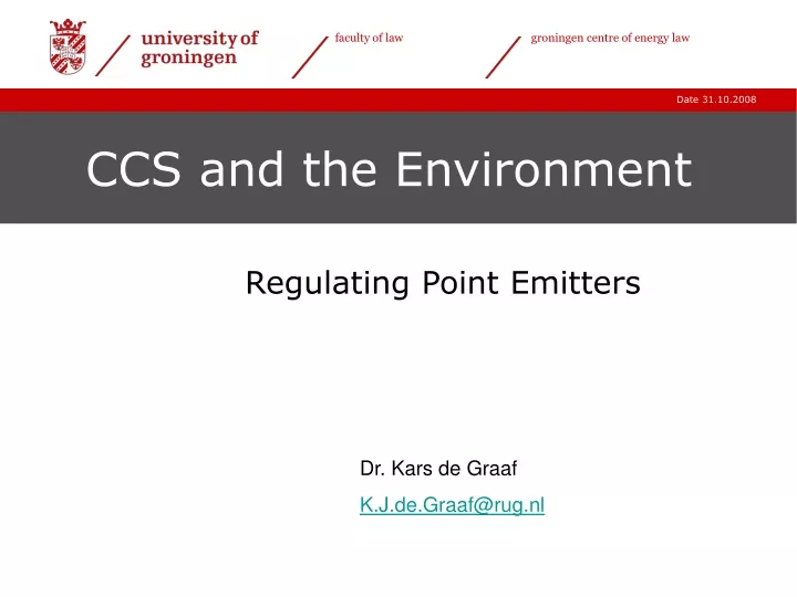 ccs and the environment