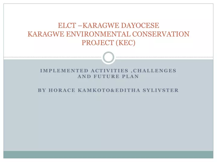 elct karagwe dayocese karagwe environmental conservation project kec