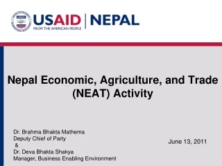 Nepal Economic, Agriculture, and Trade (NEAT) Activity