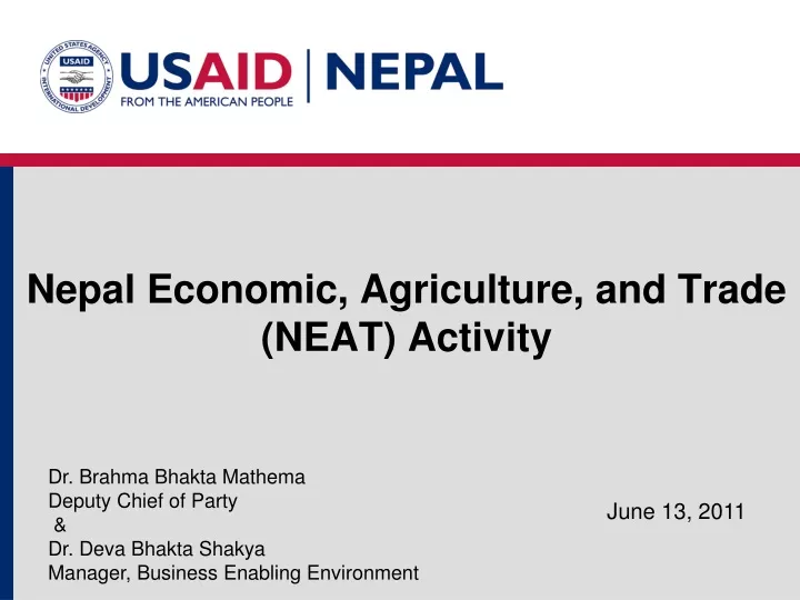 nepal economic agriculture and trade neat activity