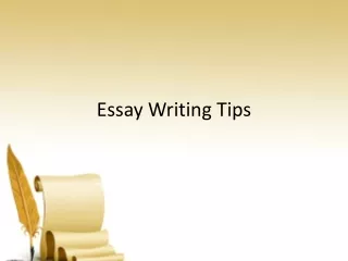 Essay Writing Tips