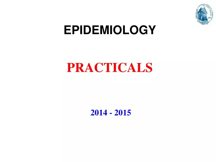 epidemiology practicals