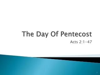 The Day Of Pentecost