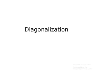 Diagonalization