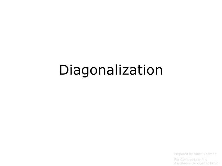 diagonalization