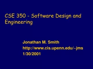 CSE 350 - Software Design and Engineering