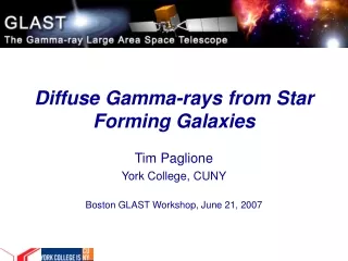 Diffuse Gamma-rays from Star Forming Galaxies