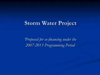 Storm Water Project