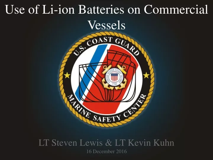use of li ion batteries on commercial vessels