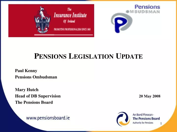 pensions legislation update paul kenny pensions