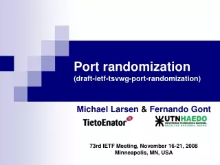 Port randomization (draft-ietf-tsvwg-port-randomization)