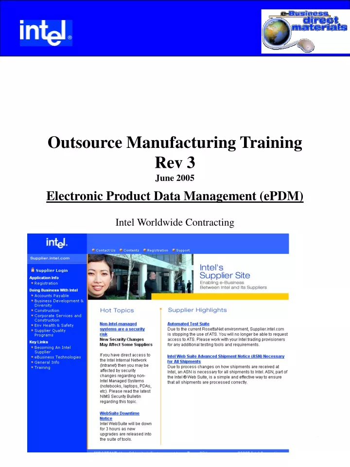 outsource manufacturing training rev 3 june 2005