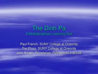 The Dinh Pa A Multidisciplinary Learning Tool