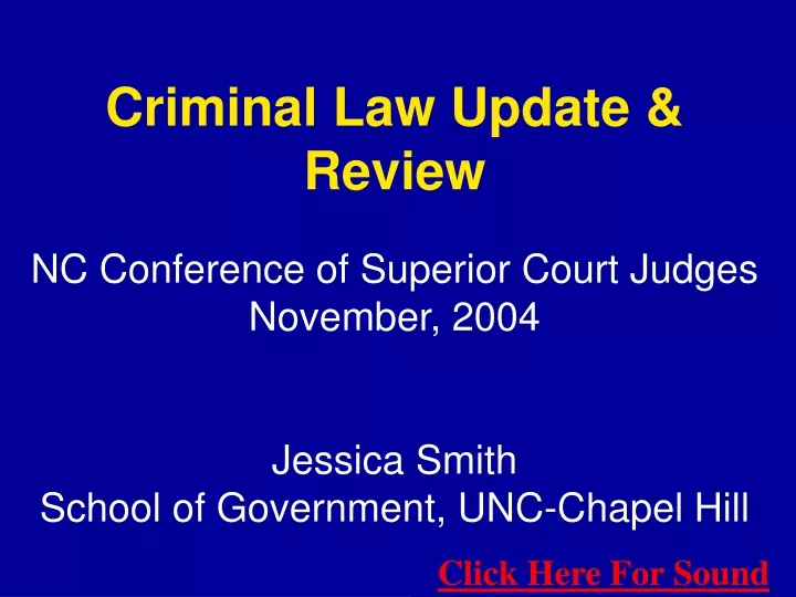 criminal law update review nc conference