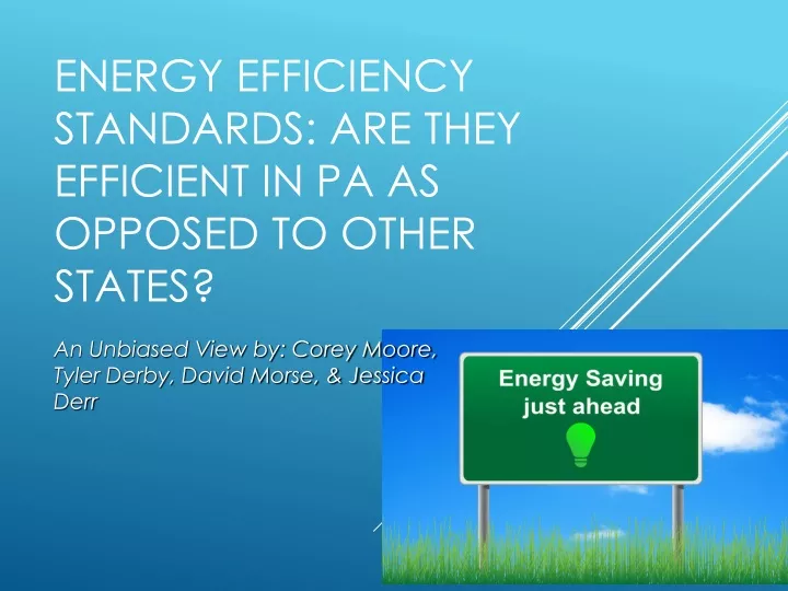 energy efficiency standards are they efficient in pa as opposed to other states