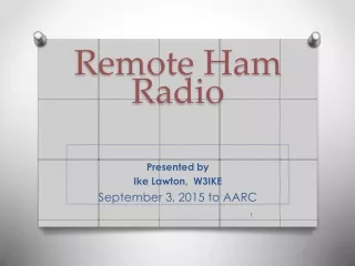 Remote Ham Radio