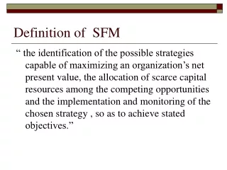 Definition of  SFM