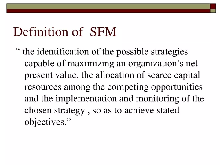 definition of sfm