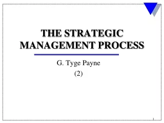 THE STRATEGIC MANAGEMENT PROCESS