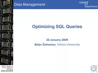 Optimizing SQL Queries