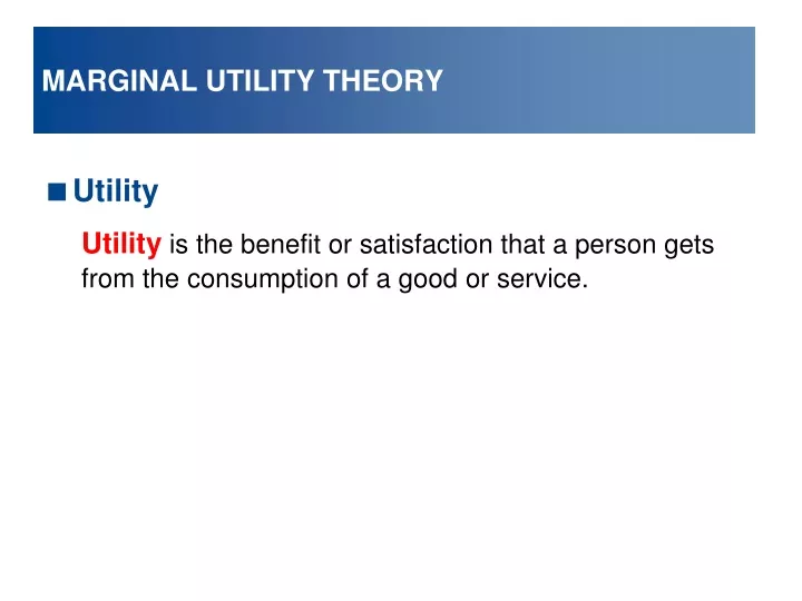 marginal utility theory