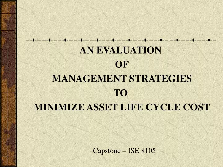 an evaluation of management strategies