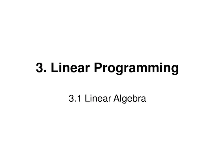 3 linear programming