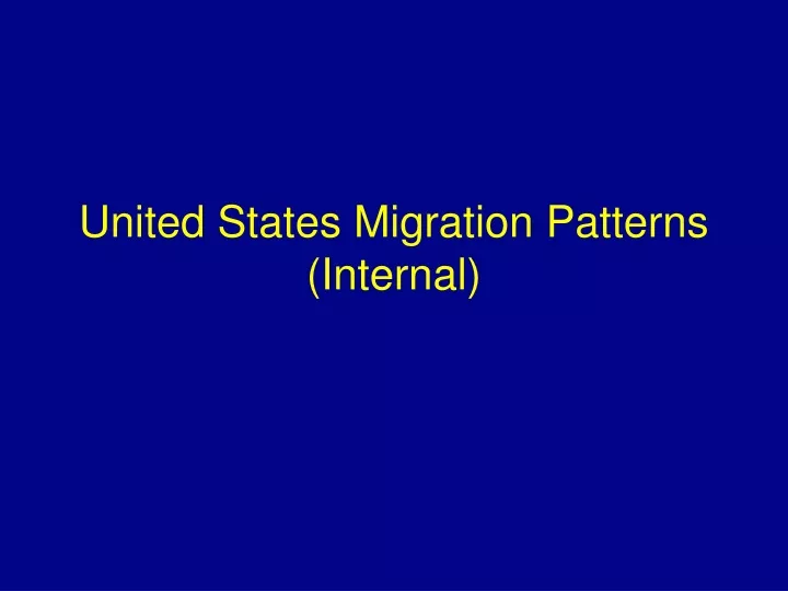 united states migration patterns internal