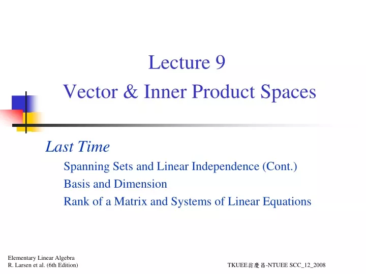 lecture 9 vector inner product spaces