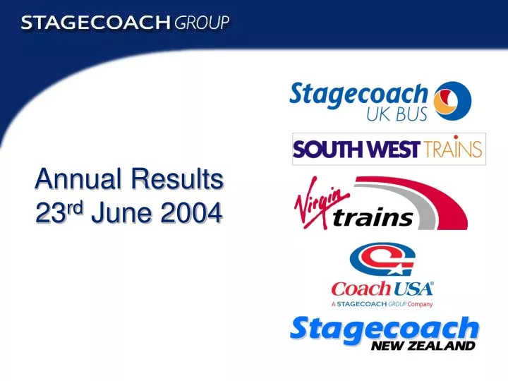 annual results 23 rd june 2004
