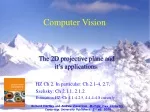 Projective Geometry in Computer Vision - slide 1