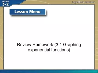 Review Homework (3.1 Graphing exponential functions)