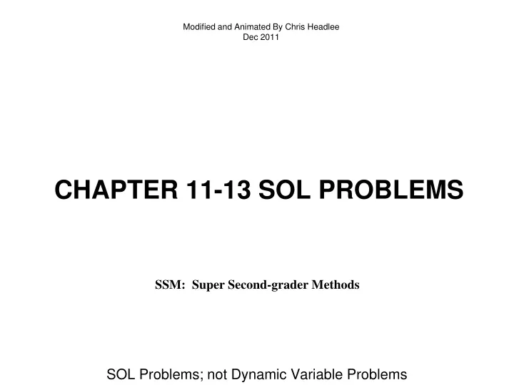 chapter 11 13 sol problems