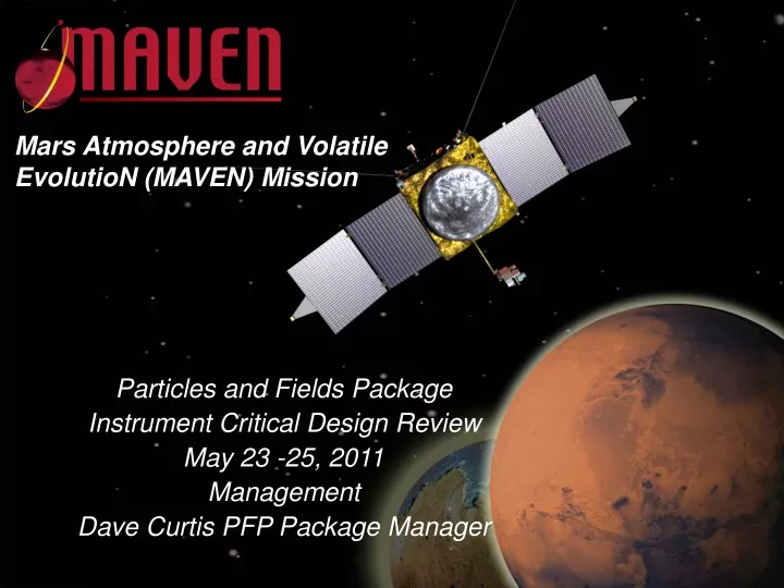 mars atmosphere and volatile evolution maven