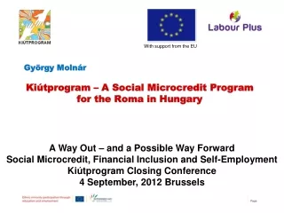 György Molnár Kiútprogram – A Social Microcredit Program for the Roma in Hungary