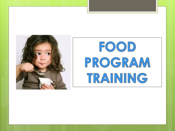 food program training