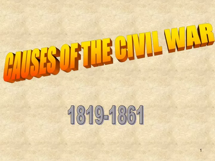 causes of the civil war