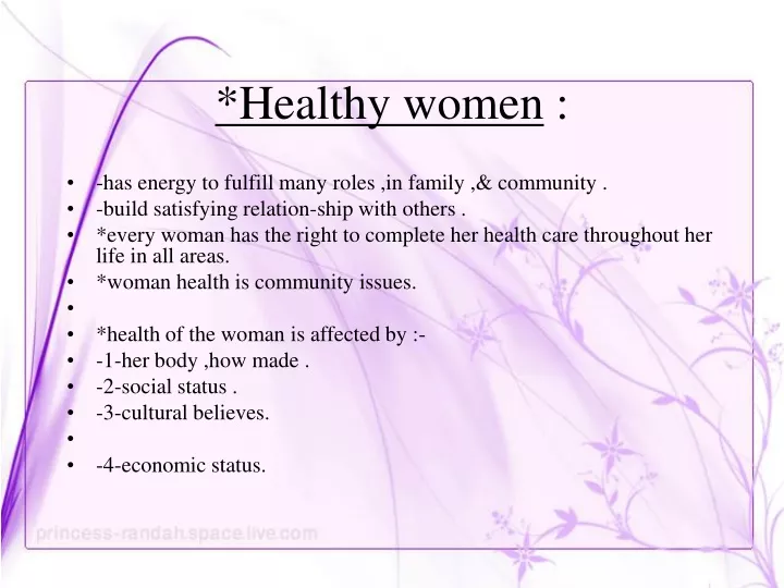 healthy women