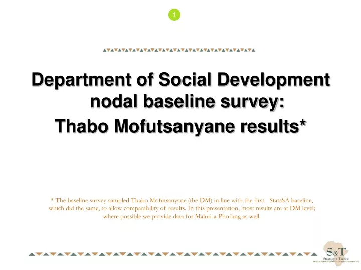 department of social development nodal baseline