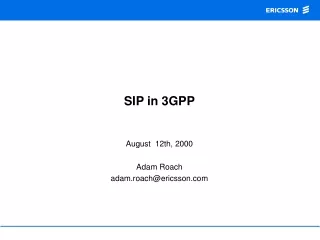 SIP in 3GPP