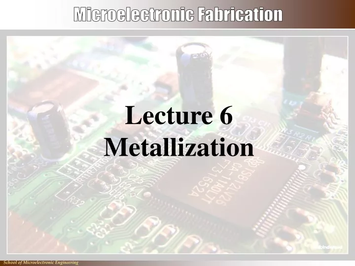 microelectronic fabrication