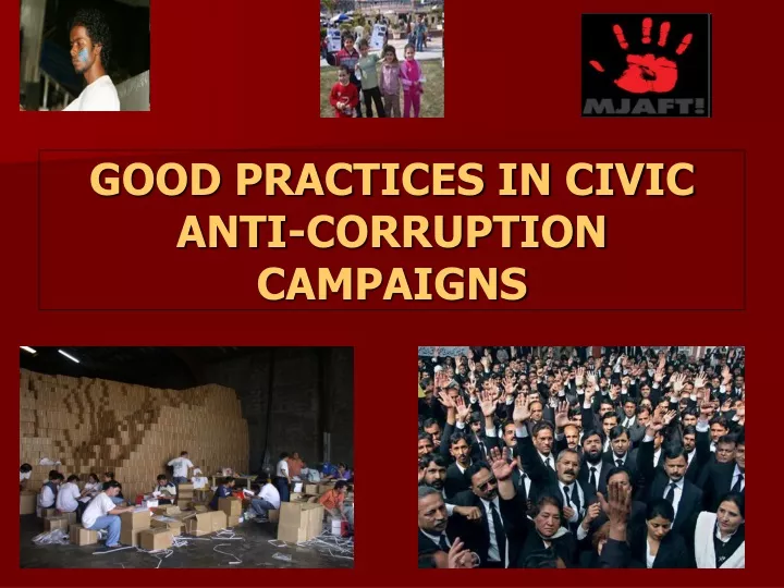 good practices in civic anti corruption campaigns